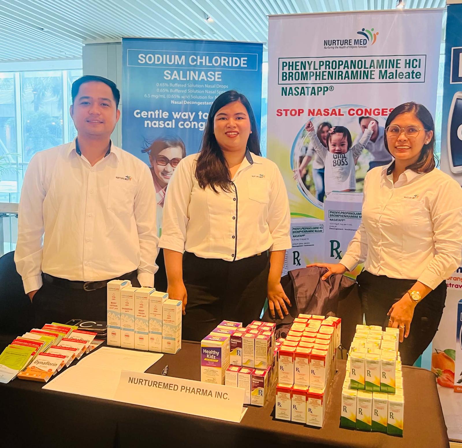 Nurturemed representatives at the FEU-NRMF child health postgraduate course booth