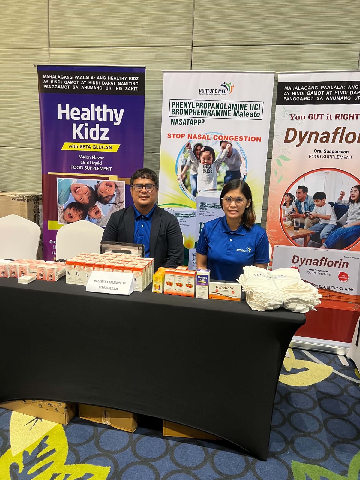 Nurturemed representatives at the MCU-FDTMF Hospital pediatrics postgraduate course