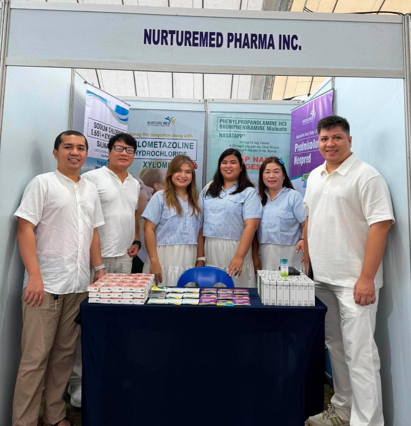 Nurturemed team at the PSO-HNS Midyear Convention booth in Siargao