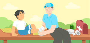 Illustration for the section How to Deal With Sprains and Strains