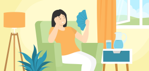 Illustration for the section How to deal with perimenopausal symptoms