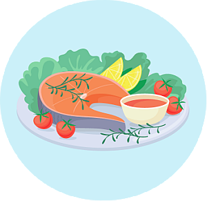 Eat well-balanced, healthy meals product photo