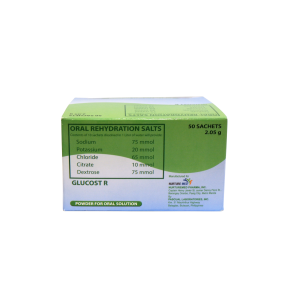 Glucost R oral rehydration salts box