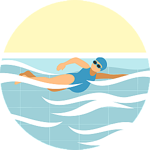 Swimming product photo